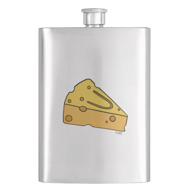 Cheesin' Cutie Cheese Hip Flask (Front)