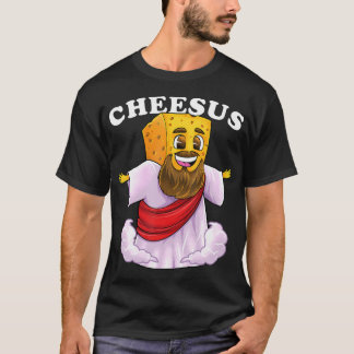 Cheesus Christ Funny Cheese Jesus Christian Pun Ch T-Shirt