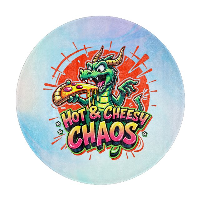 Cheesy Dragon Delight Cutting Board (Front)