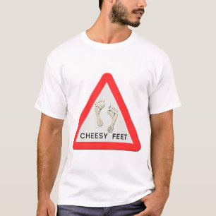 Cheesy feet Warning sign T-Shirt