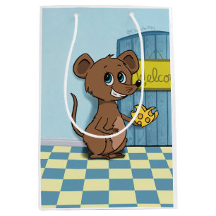 Cheesy Heart Mouse Medium Gift Bag