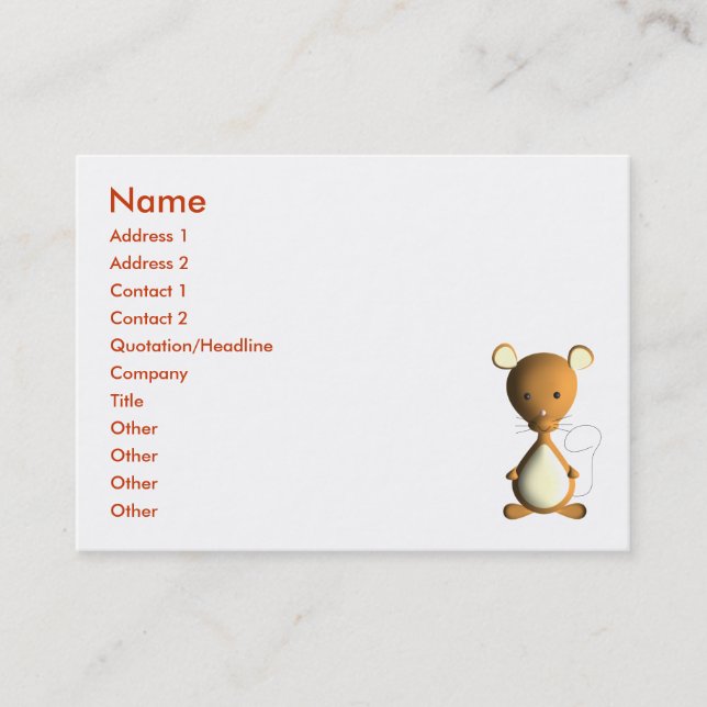 Cheesy Little Mouse Business Card (Front)