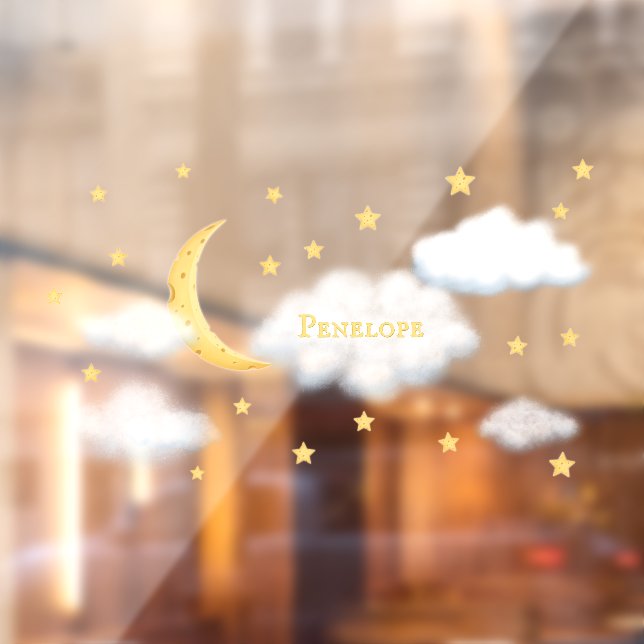 Cheesy Moon & Stars Personalised Fluffy Cloud Kids (Sheet 2)