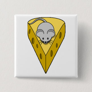Cheesy Mouse 15 Cm Square Badge