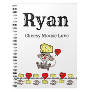 Cheesy Mouse Love Wrapping Paper Notebook
