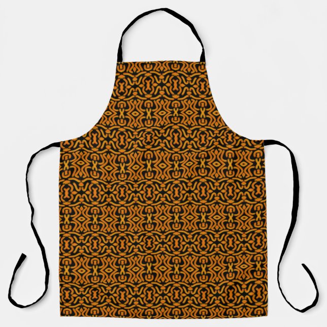 Cheesy Noodle Doodle Art Mirrored Image Pattern Apron (Front)