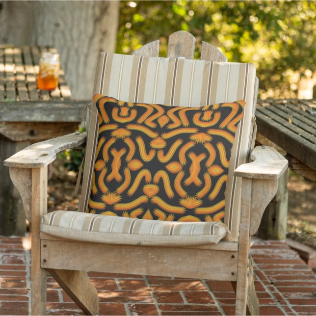 Cheesy Noodle Doodle Art Mirrored Image Pattern Cushion (Chair)