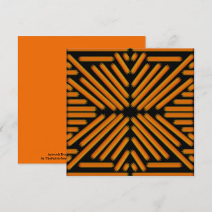 Cheesy Noodle Doodle Art Symmetrical Lined Pattern Card