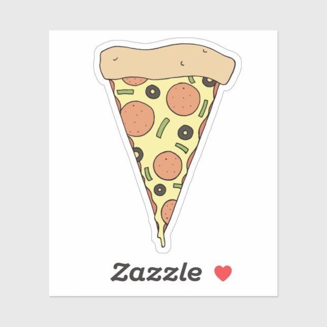 Cheesy Pizza Slice Sticker (Sheet)