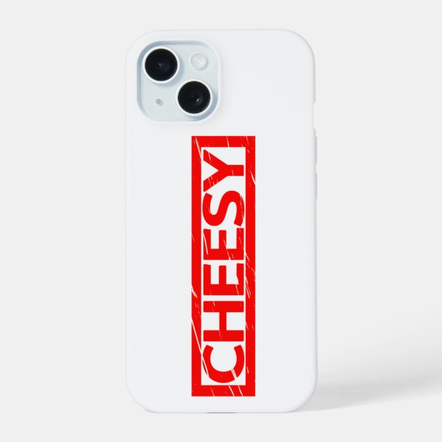 Cheesy Stamp iPhone 15 Case (Back)