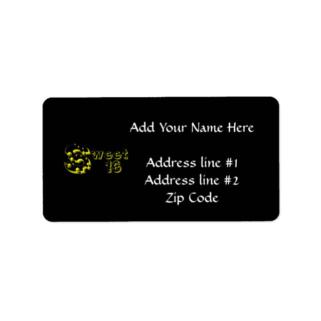 Cheesy Sweet 16 Label (Front)