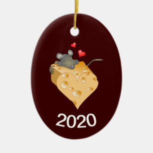 Cheesy Valentine Ceramic Tree Decoration