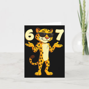 Cheetah 67 Meme Funny Kids Teens Gen Alpha Slang 6 Card