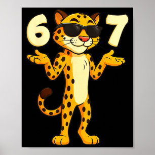 Cheetah 67 Meme Funny Kids Teens Gen Alpha Slang 6 Poster