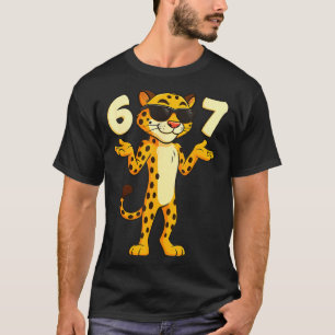 Cheetah 67 Meme Funny Kids Teens Gen Alpha Slang 6 T-Shirt