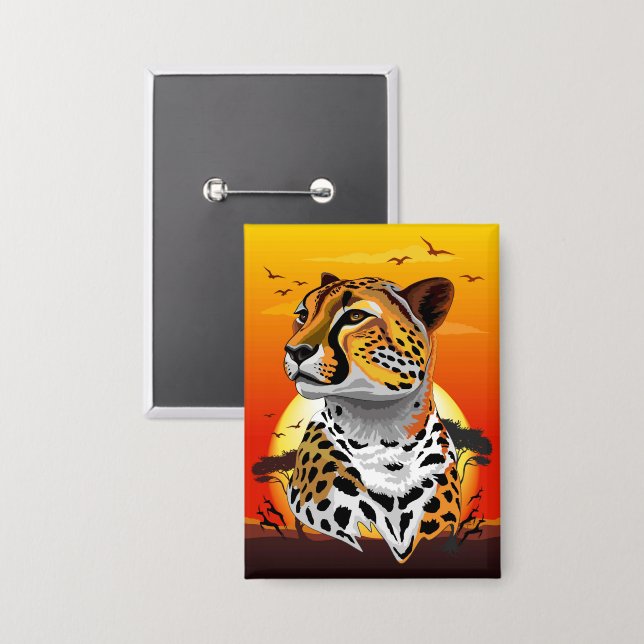 Cheetah African Feline Wild Animal (Front/Back)