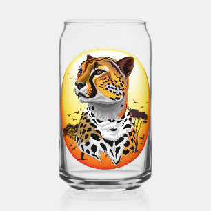 Cheetah African Feline Wild Animal Can Glass