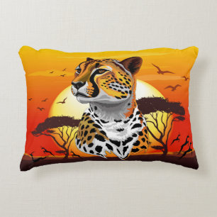 Cheetah African Feline Wild Animal Decorative Cushion