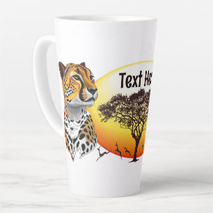 Cheetah African Feline Wild Animal Latte Mug