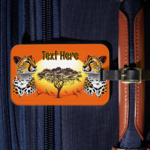 Cheetah African Feline Wild Animal Luggage Tag