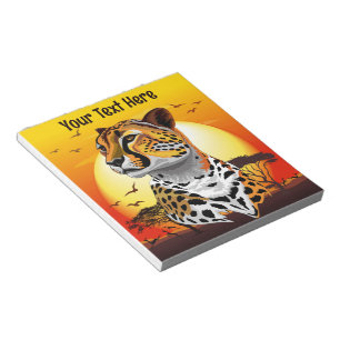 Cheetah African Feline Wild Animal Notepad