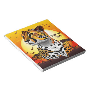 Cheetah African Feline Wild Animal Notepad