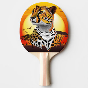Cheetah African Feline Wild Animal Ping Pong Paddle