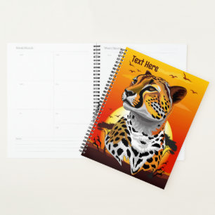 Cheetah African Feline Wild Animal Planner