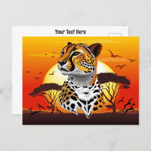 Cheetah African Feline Wild Animal Postcard