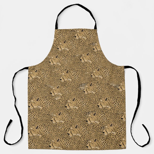 Cheetah Allover Print Apron (Front)