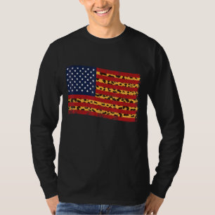 Cheetah American Flag Animal Print T-Shirt