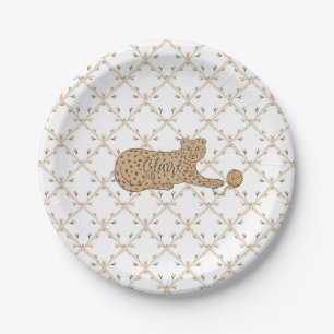 Cheetah and Bamboo Paper Plate