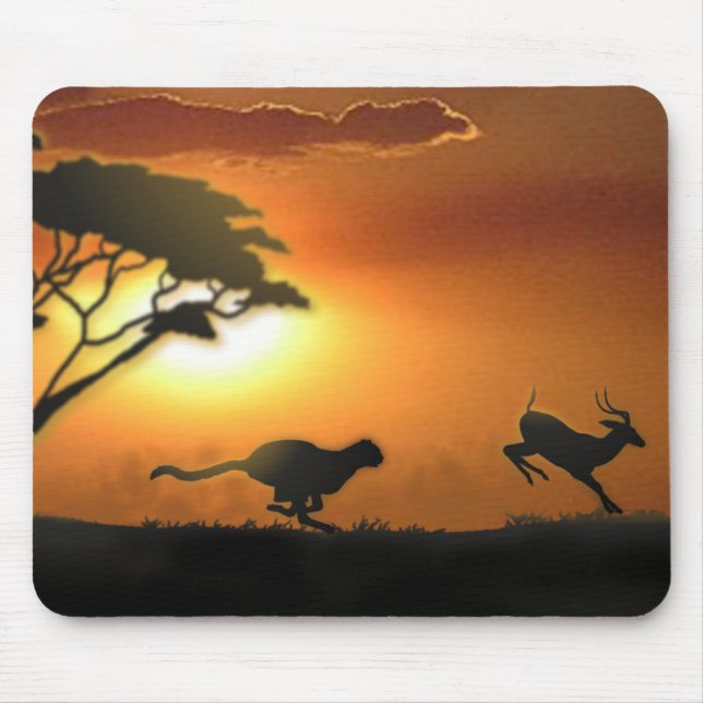 Cheetah and Gazelle mouse pad (Front)