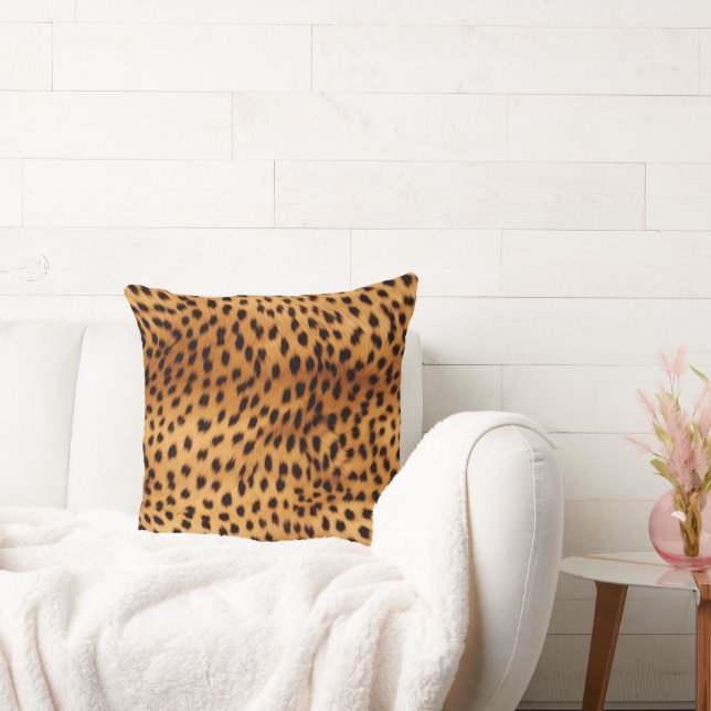 Cheetah Animal Fur Cushion (Couch)