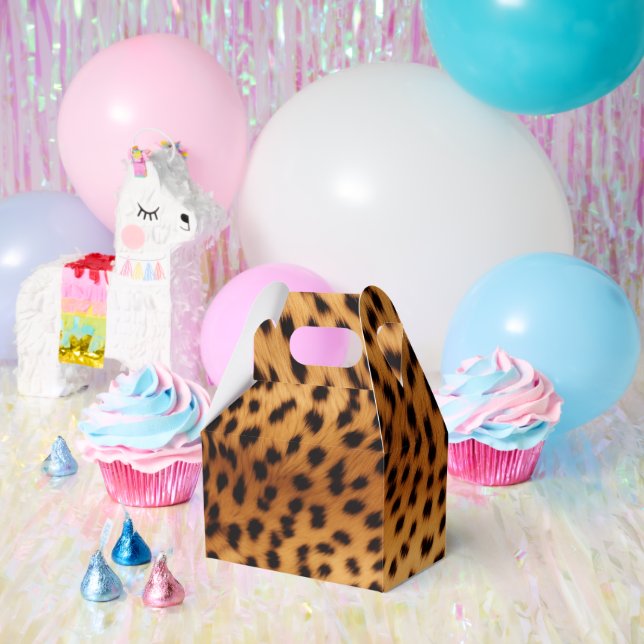 Cheetah Animal Fur Favour Box (Party)