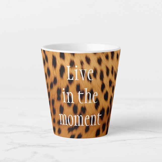 Cheetah Animal Fur Latte Mug (Front)
