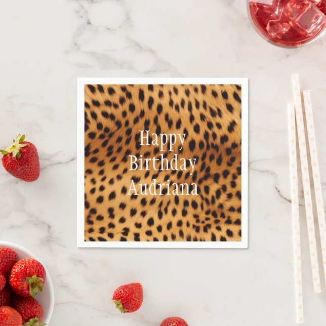 Cheetah Animal Fur Napkin (Insitu)