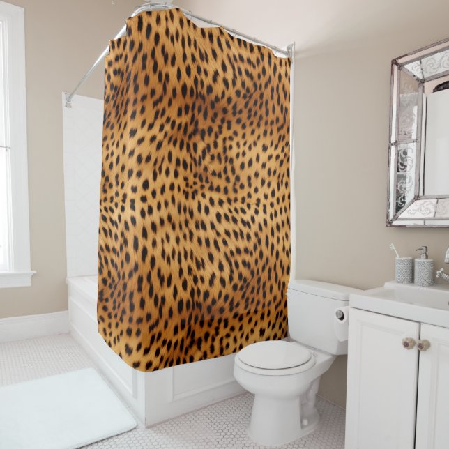 Cheetah Animal Fur Shower Curtain (In Situ)