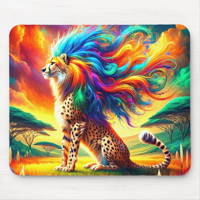 Cheetah Art Mouse Pad (Front)