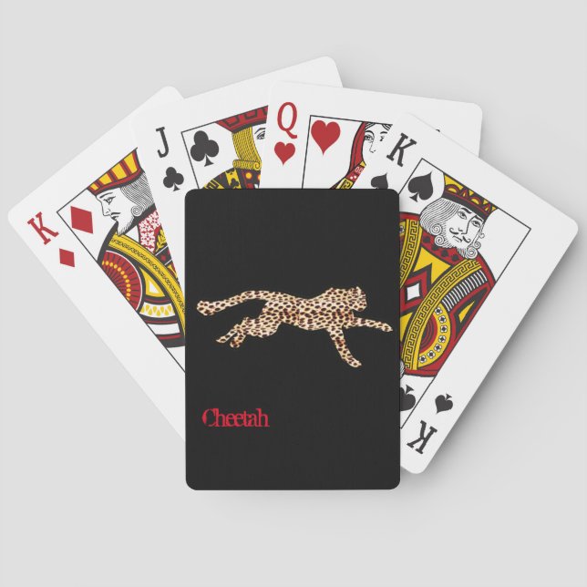 CHEETAH ART PLAYING CARDS (Back)
