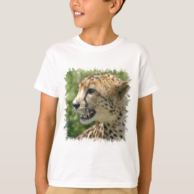 Cheetah Attack Kid's T-Shirt (Front)