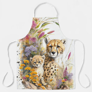 Cheetah Baby and Mom Apron