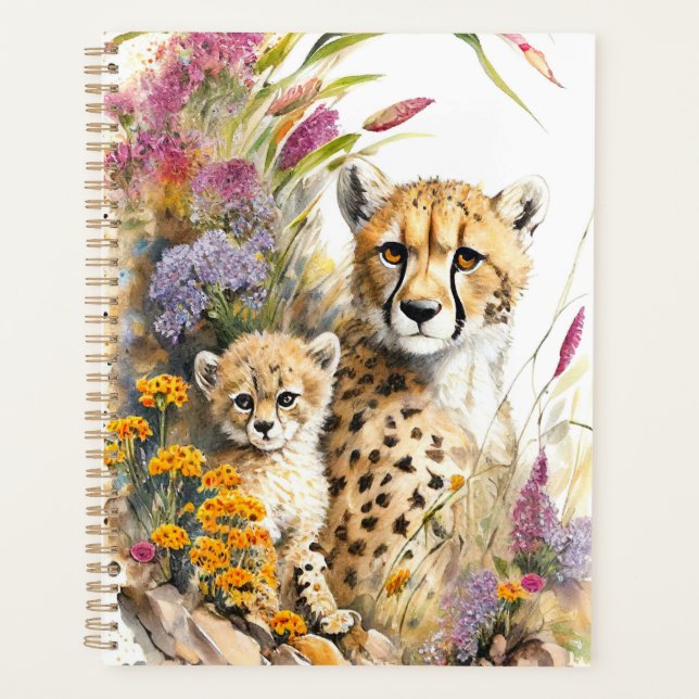 Cheetah Baby and Mum Planner  (Front)