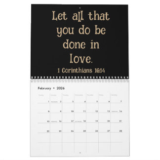 Cheetah Bible Verse Yearly Calendar