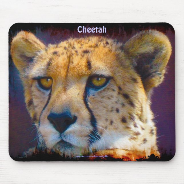 Cheetah Big Cat Wildlife Art Mousepad (Front)