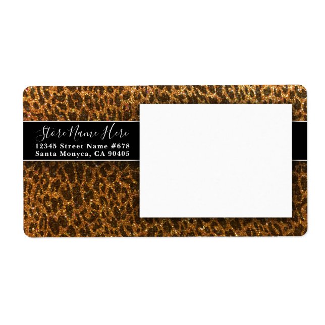 Cheetah Black Gold Glitter Leopard Animal Print (Front)