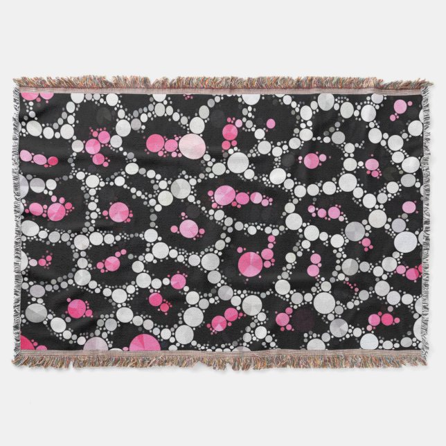 Cheetah Bling  Pattern Art Custom Throw Blankets (Front)