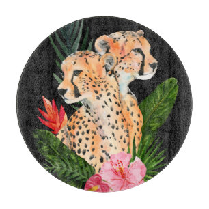 Cheetah Bouquet Cutting Board
