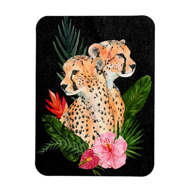Cheetah Bouquet Magnet (Vertical)