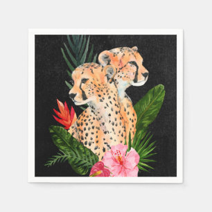 Cheetah Bouquet Napkin